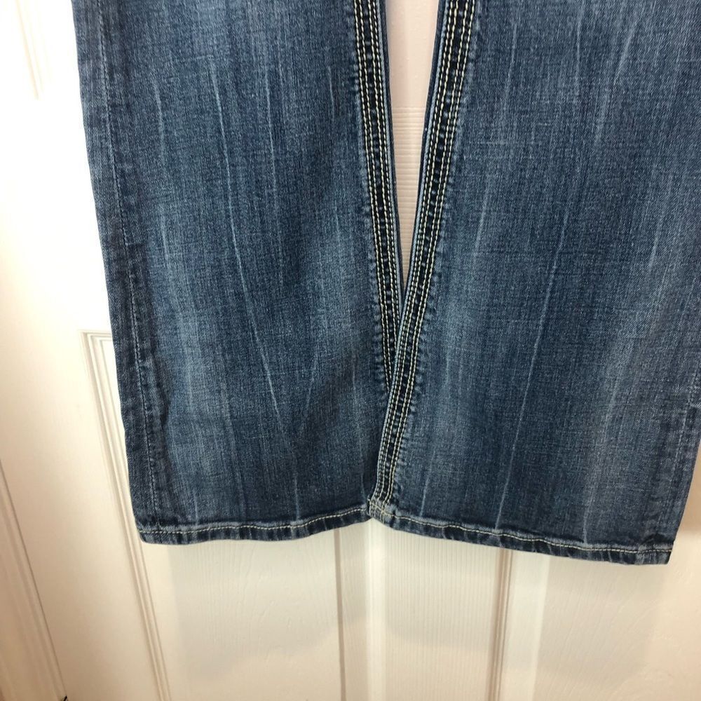 Rerock for Express boot cut blue jeans, size 4 short - Picture 2 of 14